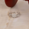 .42 CTW Diamond Engagement Ring 18k White Gold ER821