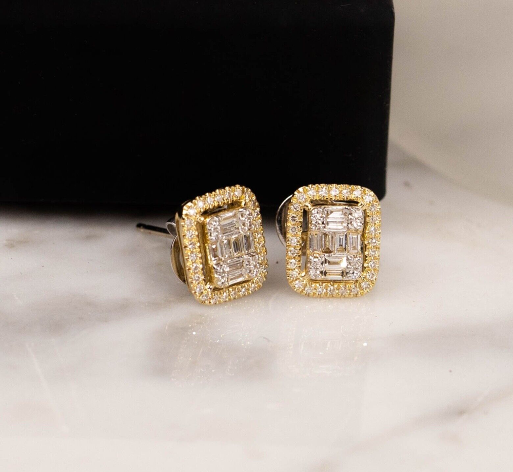.37 CTW Diamond Earrings 14K Twotone Gold JS161E-YG