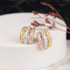 1.50 CTW Diamond Earring 14k Tricolor Gold JS177E -Tri