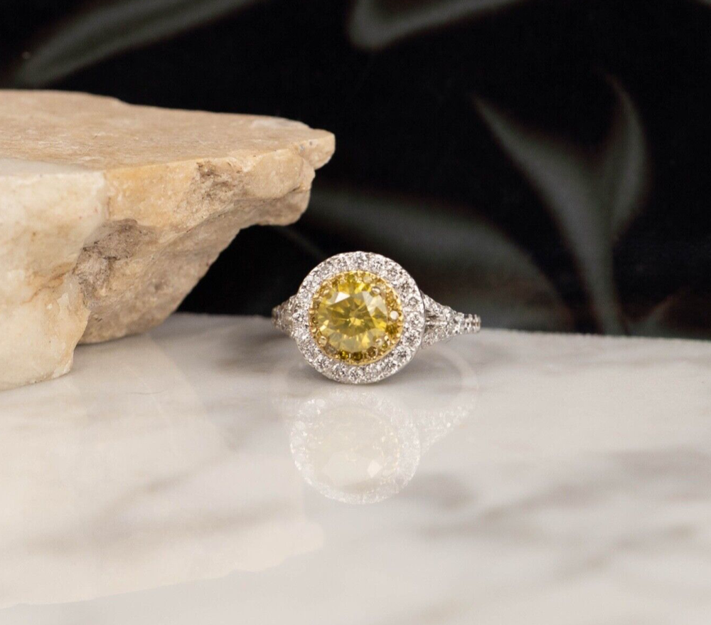 2.06 CTW Diamond Ring 18k White Gold R13