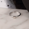 .08 Carat Diamond Engagement Ring 14k White Gold ER860