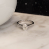 GIA-Certified 1.00 Carat Diamond w/.14 CTW Engagement Ring 18k White Gold ER872