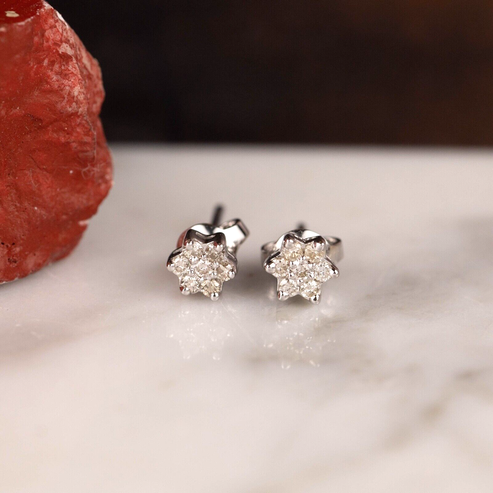 .28 CTW Diamond Rositas Earrings 14k White Gold E902-2