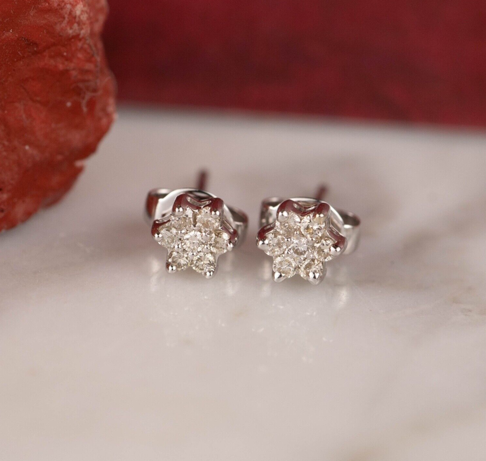 .28 CTW Diamond Rositas Earrings 14K White Gold E902-5