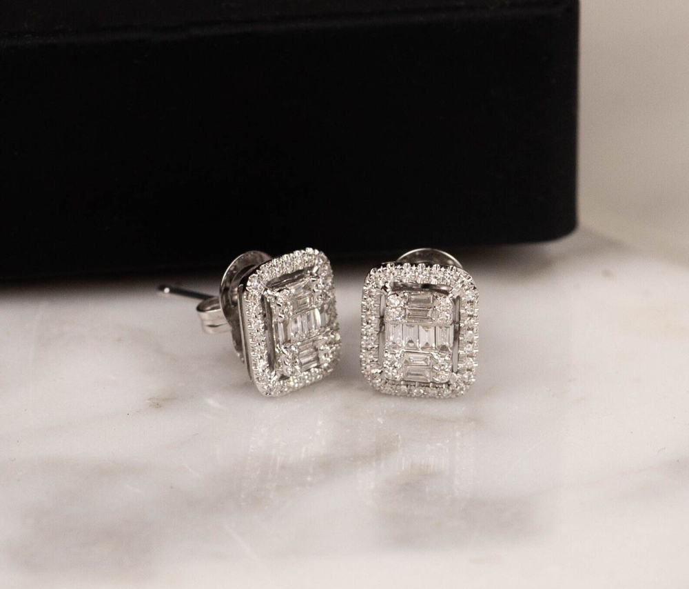 .37 CTW Diamond Earrings 14K White Gold JS161E-WG