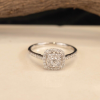 .50 CTW Diamond Engagement Ring 18k White Gold ER909