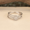 .48 CTW Diamond Engagement Ring 18k White Gold ER911