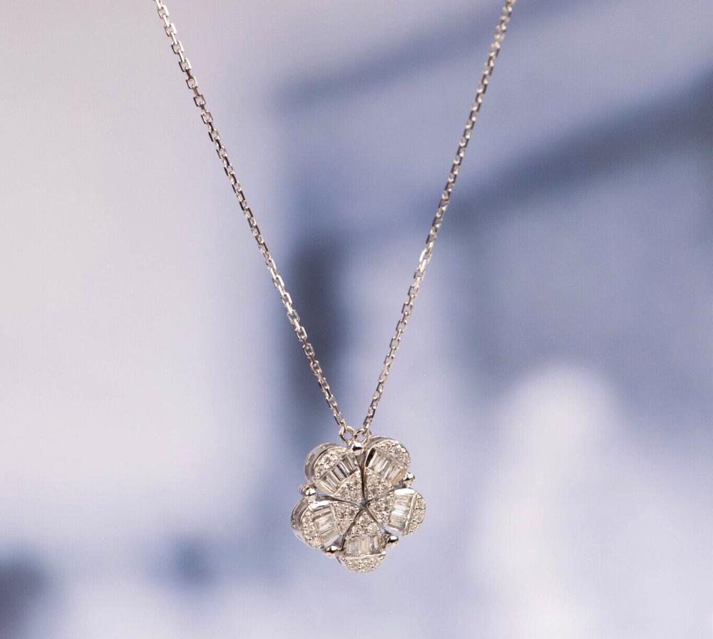 .525 CTW Diamond 2-Way Necklace 18k White Gold N253W