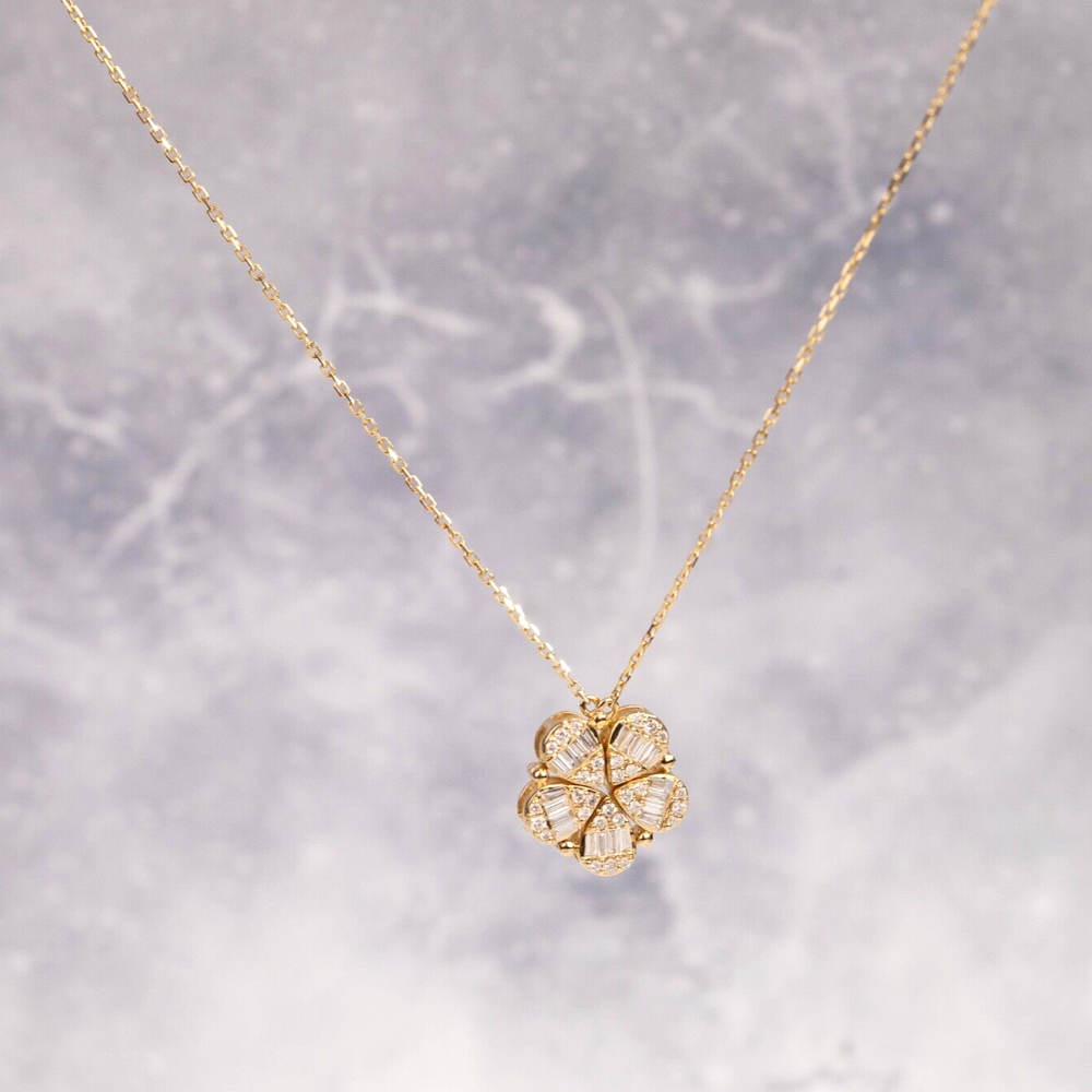 .465 CTW Diamond 2-Way Necklace 18k Yellow Gold N253Y