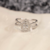 .69 CTW Diamond Engagement Ring 18k White Gold ER899