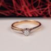 .109-.118 CTW Diamond Engagement Ring 18k Twotone Gold ER725-1