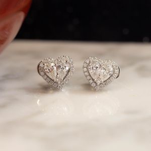 1.43 CTW Diamond 2-Way Earrings 18k White Gold E924