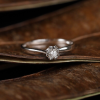 .035-.037 Carat Diamond Engagement Ring 18k White Gold ER617W-1