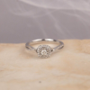 .257 CTW Diamond Engagement Ring 18k White Gold ER820-1