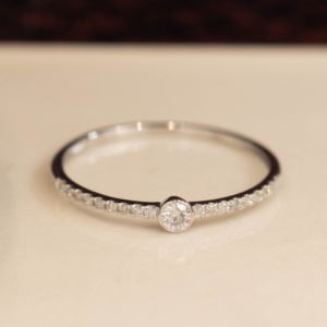 .13 CTW Diamond Ring 18k White Gold R259