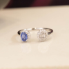 .48 Carat Blue Sapphire w/.19 CTW Diamond 18K White Gold R263