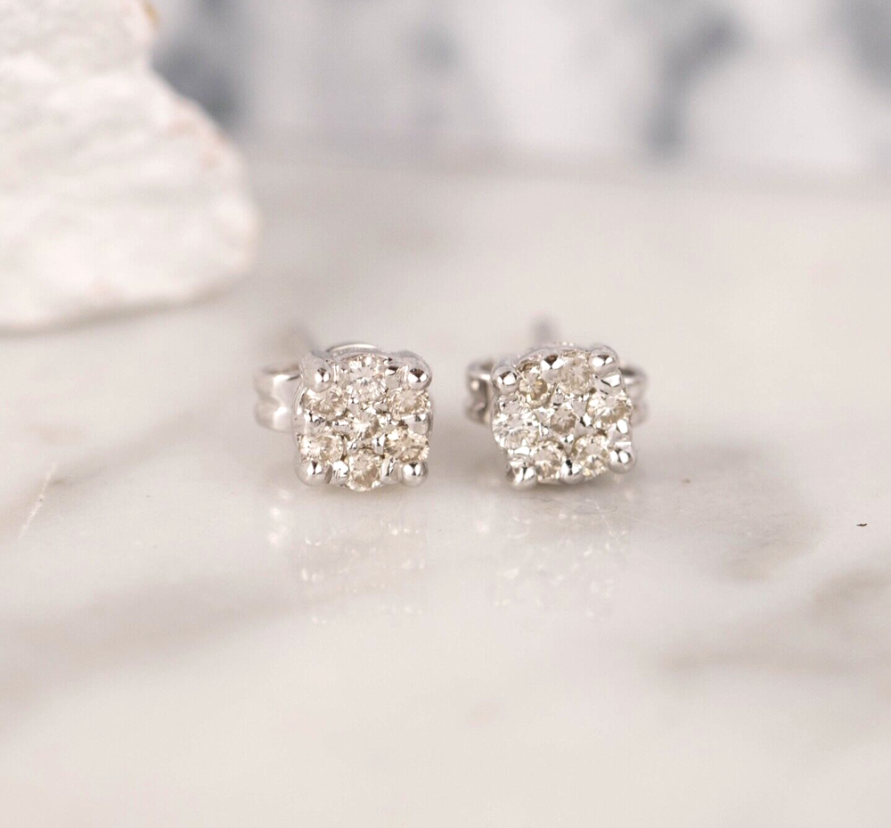 .28 CTW Diamond Earrings 14K White Gold E903-4
