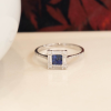 .27 CTW Blue Sapphire w/.36 CTW Diamond Ring 18k White Gold R267
