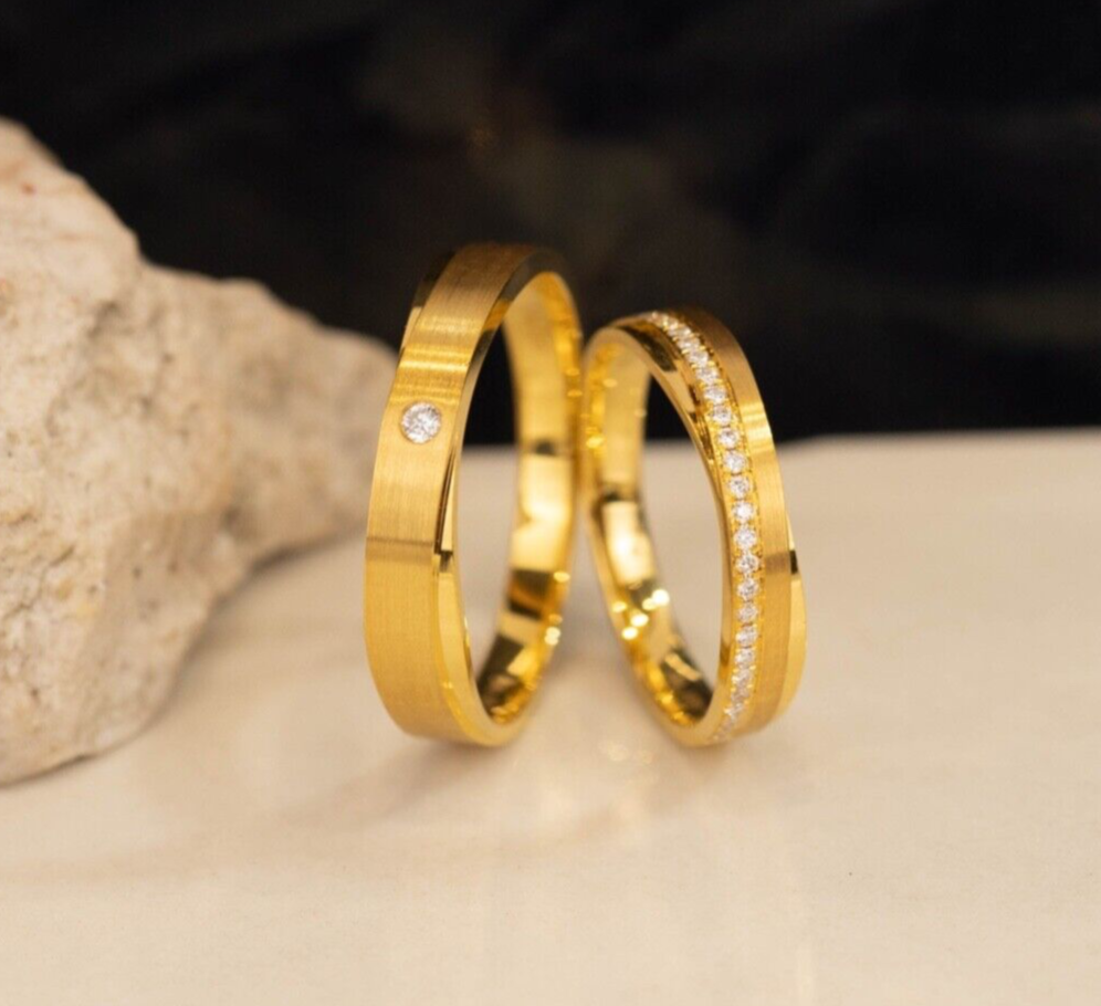 .132 CTW Diamond Wedding Ring 18k Yellow Gold WR220-YG