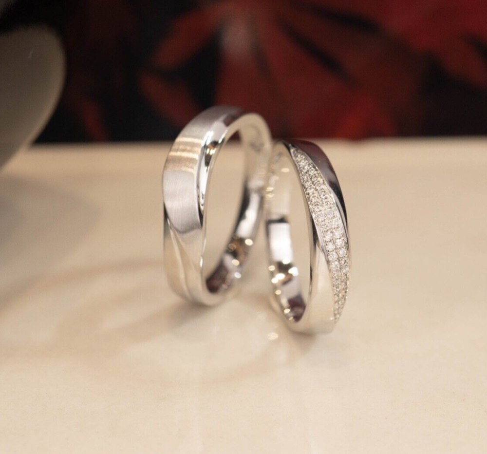 .158 CTW Diamond Wedding Ring 18k White Gold WR222-WG