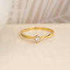 .023 Carat Diamond Engagement Ring 18k Twotone Gold ER615Y