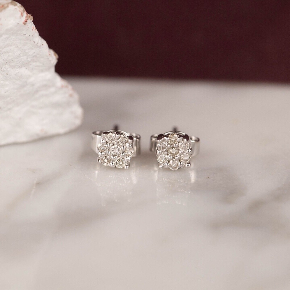 .28 CTW Diamond Earrings 14k White Gold E903-2