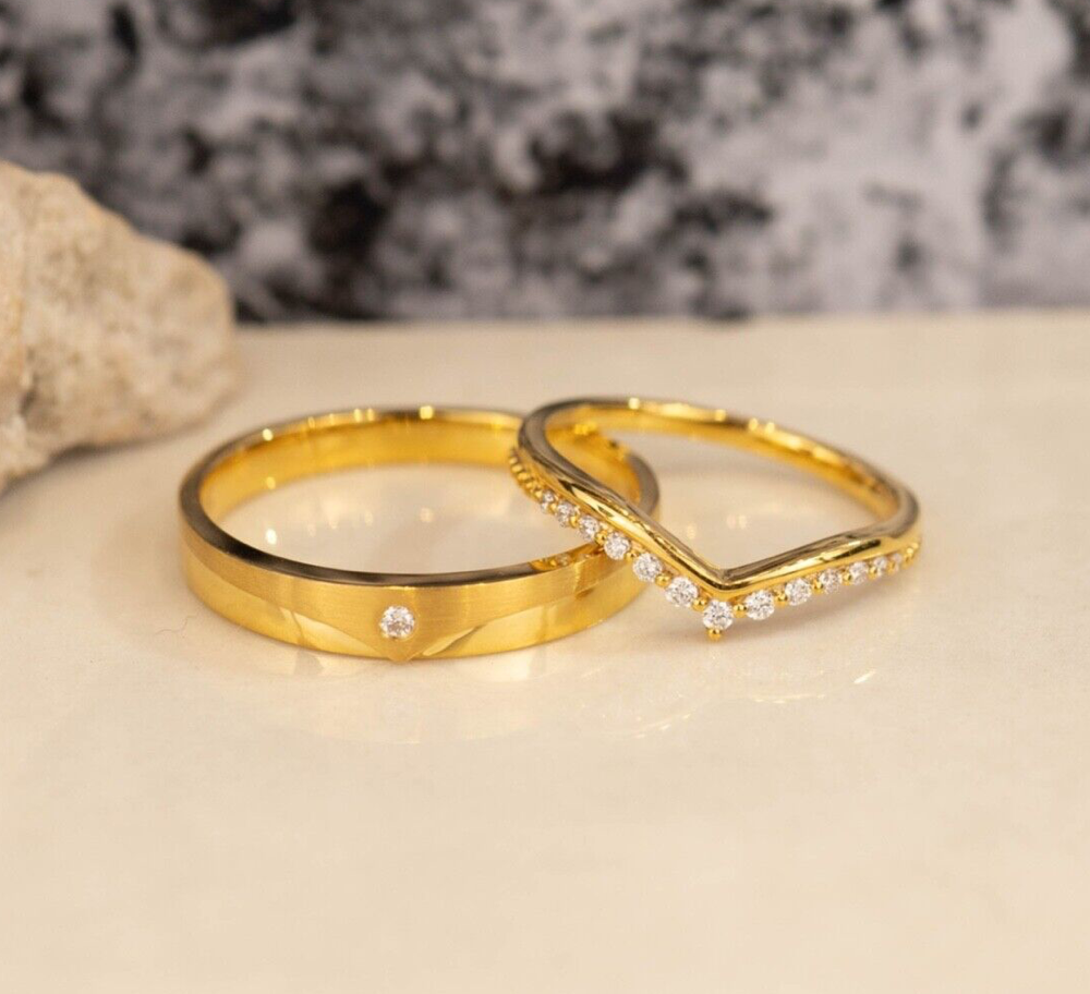 Classic Curvy Gold Couple Ring - Bangle, HD Png Download , Transparent Png  Image - PNGitem