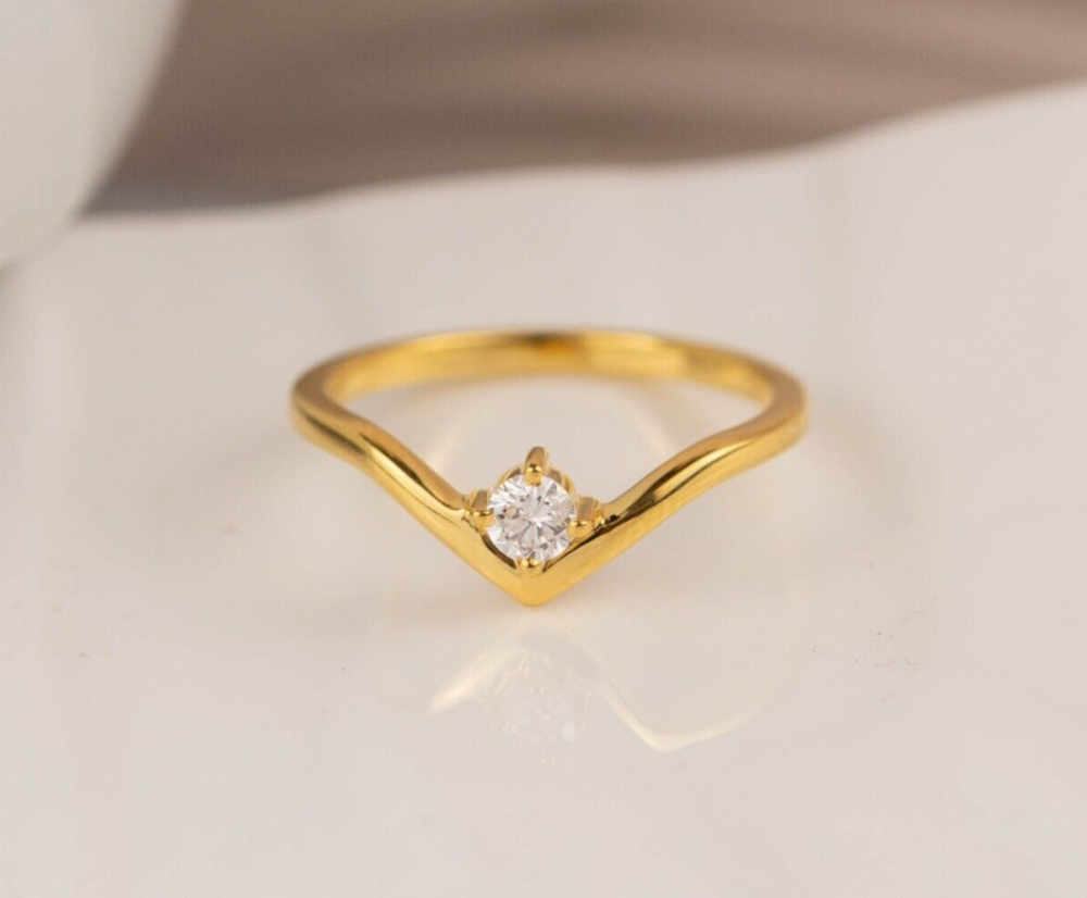 5 Carat Diamond Engagement Ring 14k Yellow Gold ER897