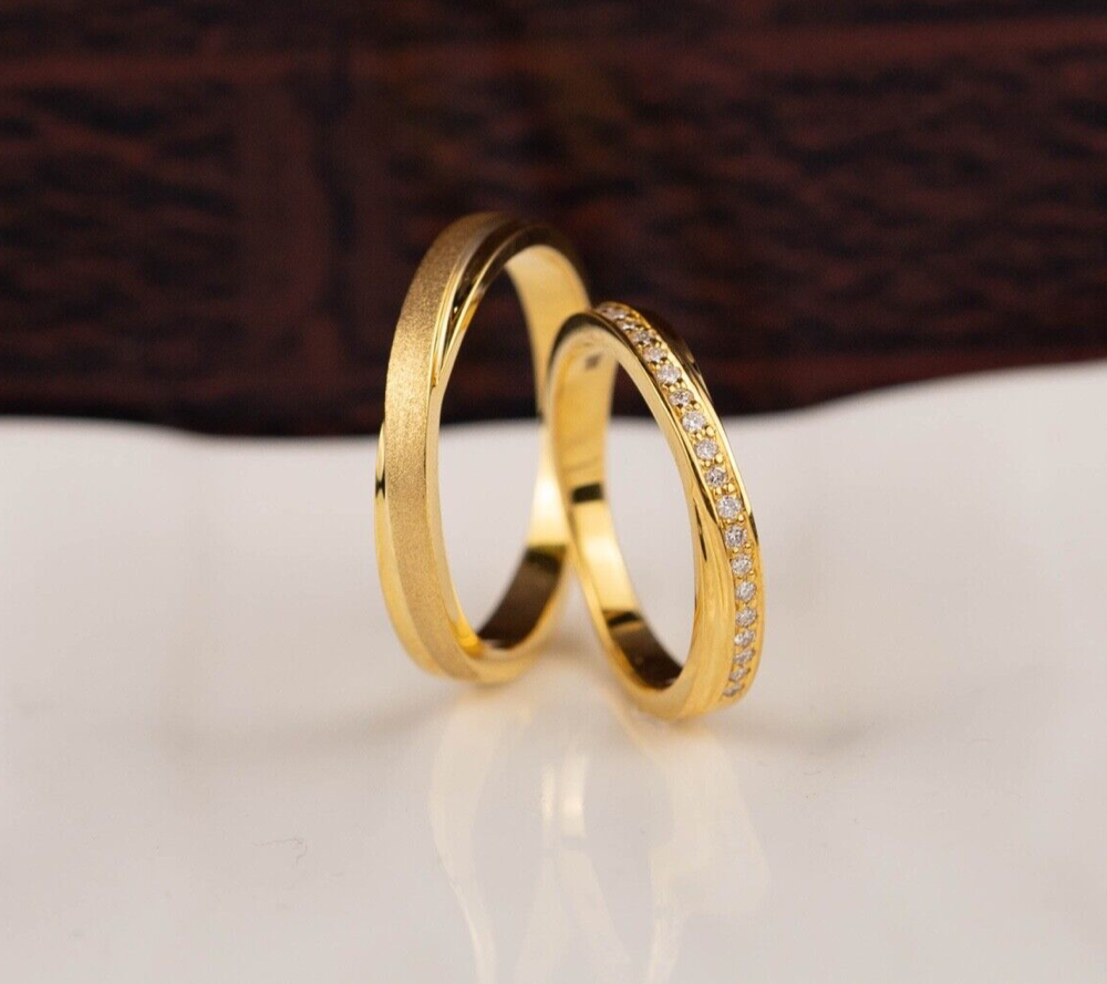 .105 CTW Diamond Wedding Ring 14k Yellow Gold WR357