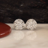 1.00 CTW Diamond Earrings 18k White Gold E931