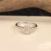 .68 CTW Diamond Engagement Ring 18k White Gold ER910