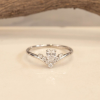 .44 CTW Diamond Engagement Ring 18k White Gold ER900