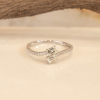 .46 CTW Diamond Engagement Ring 18k White Gold ER904