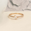 .29 CTW Diamond Engagement Ring 18k Rose Gold ER905