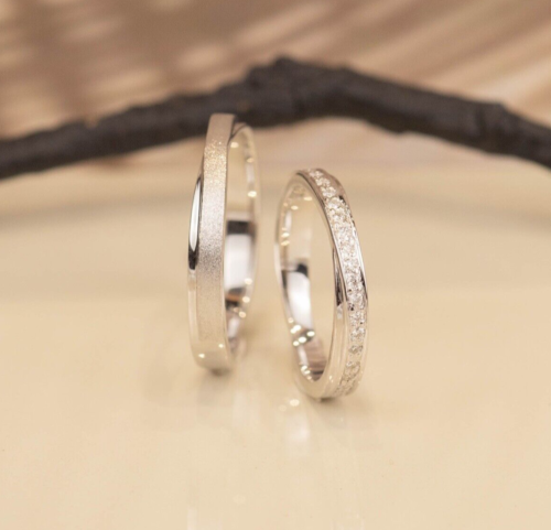 .105 CTW Diamond Wedding Ring 14k White Gold WR358