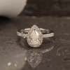 GIA-Certified 1.00 Carat Diamond w/.303 CTW Engagement Ring 18k White Gold ER913