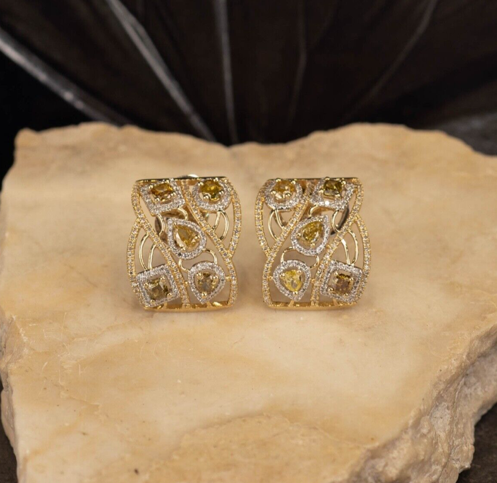 2.36 CTW Diamond Earrings 14k Twotone Gold JS194E