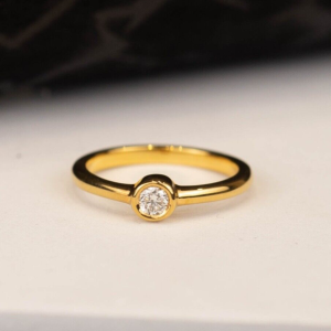 .15 Carat Diamond Donut Engagement Ring 14k Yellow Gold ER957