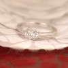 GIA-Certified .43 Carat Diamond w/.18 CTW Engagement Ring 18kWG ER960