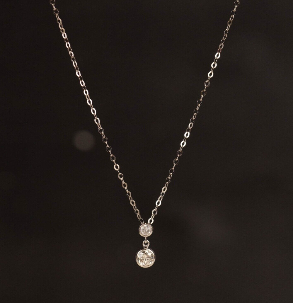 .20 CTW Diamond Necklace 18k White Gold N274