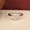 GIA-Certified .50 Carat Diamond w/.20 CTW Engagement Ring 18k White Gold ER950