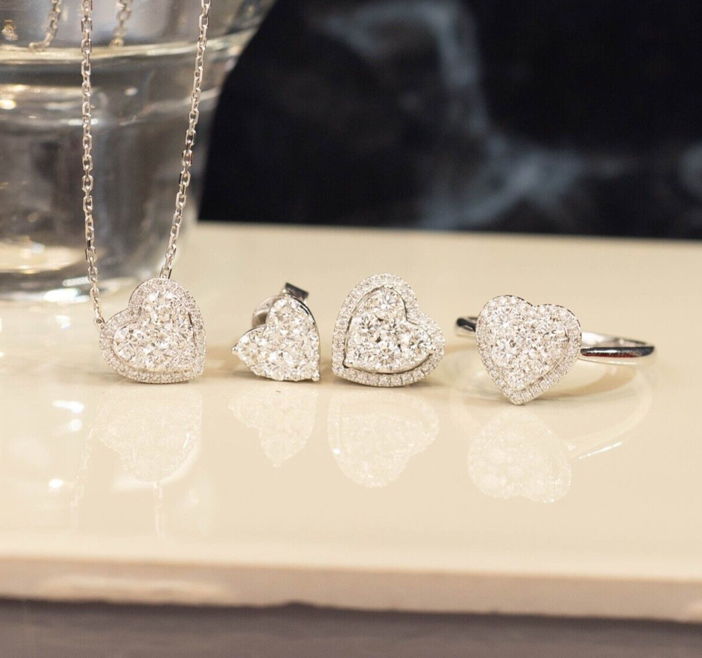 SALE‼️2.39 CTW Diamond Jewelry Set 18k White Gold JS191