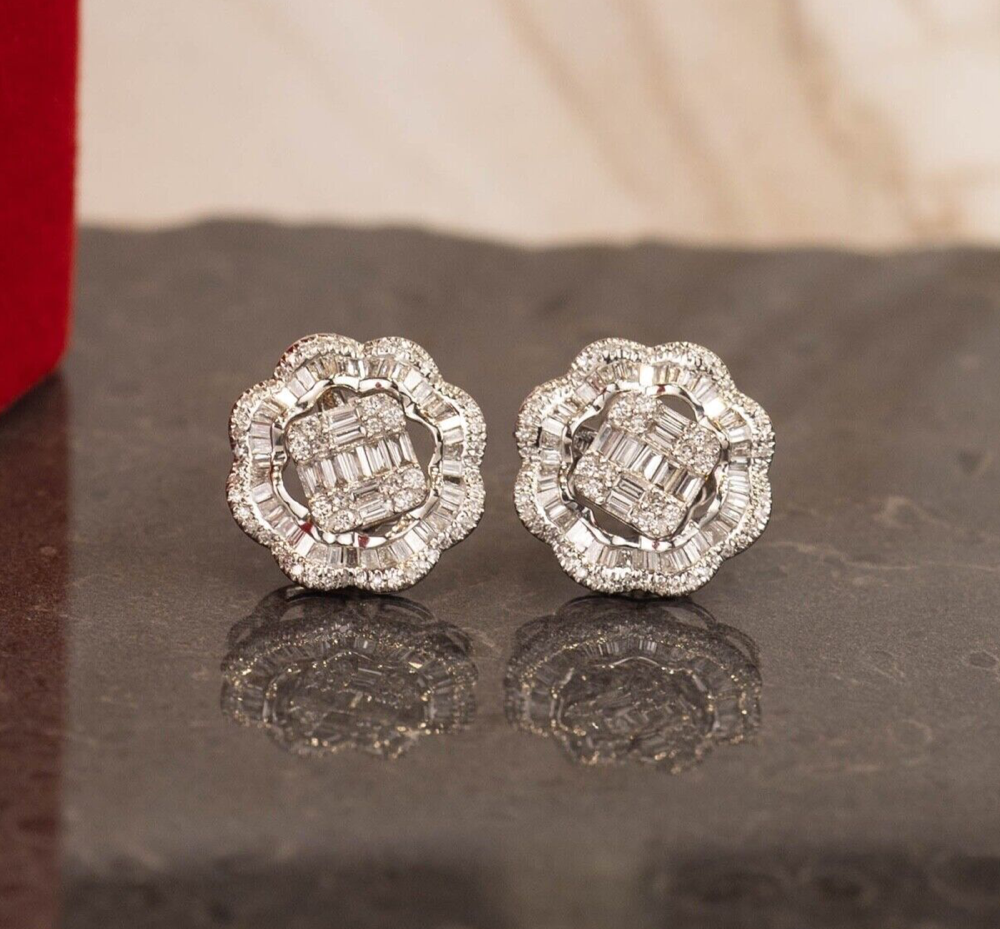 .945 CTW Diamond 3-Way Earrings 14k White Gold JS192E-WG