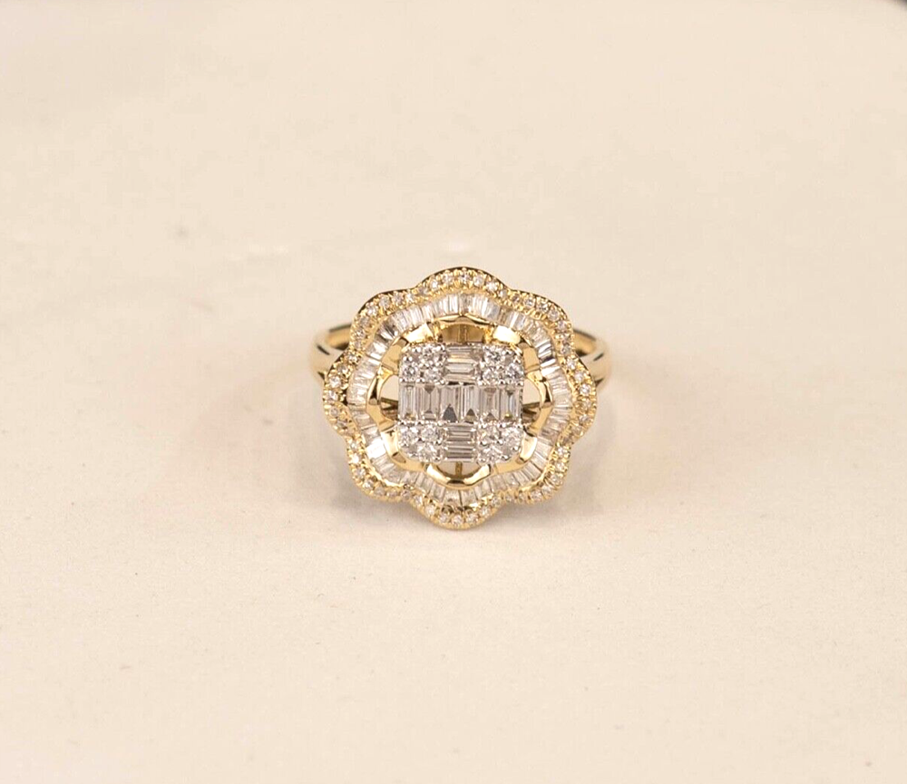 .591 CTW Diamond Ring 14k Twotone Gold JS192R-YG