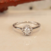 .36 CTW Diamond Engagement Ring 18k White Gold ER967