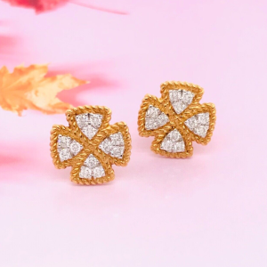 .43 CTW Diamond Earrings 18k Twotone Gold E148Y