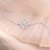 .02 Carat Dancing Diamond Clover Bracelet 18k White Gold B81W