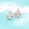 .87 CTW Diamond Earrings 18k White Gold E245 sep