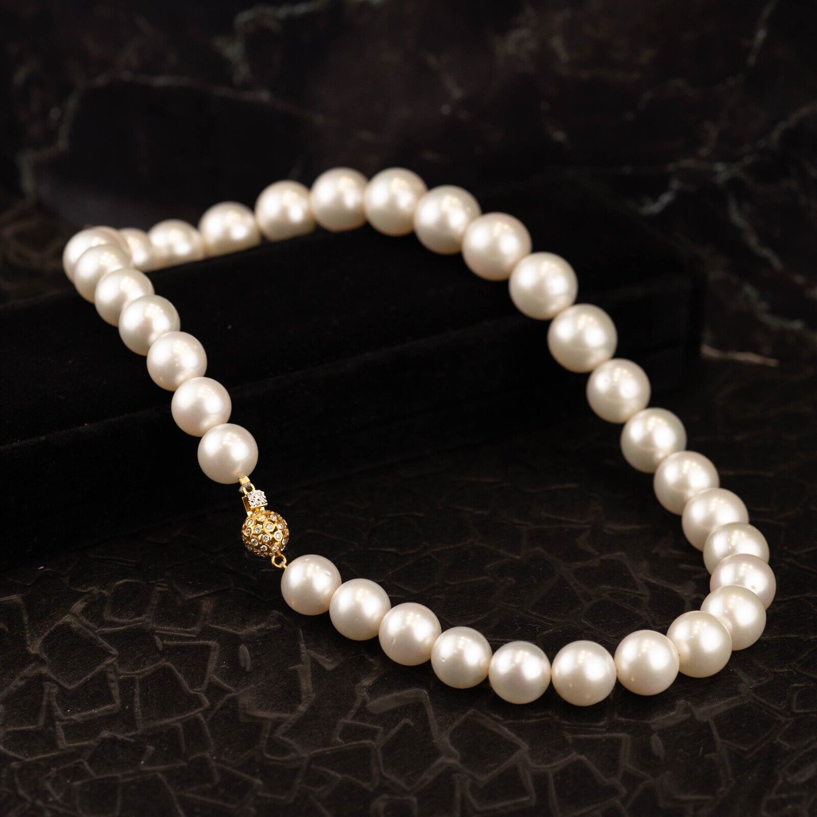 .86 CTW Diamond Pearl Necklace 14k Twotone Gold N89