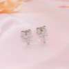 .036 CTW Diamond Earrings 18k White Gold E730